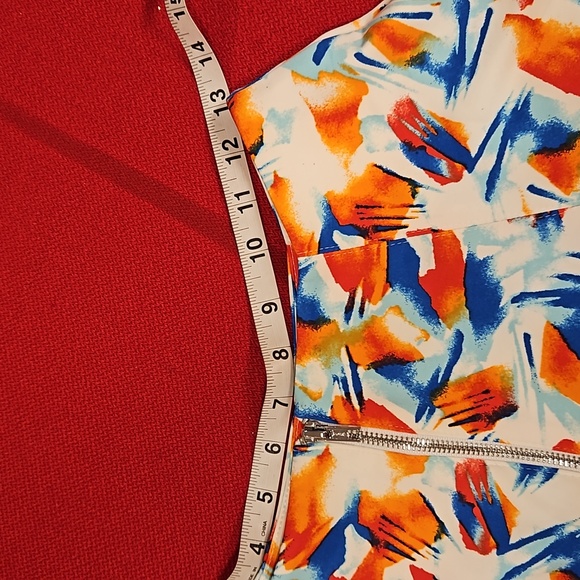 BCBGENERATION Abstract print multicolor mini skirt size 6 color swatches NWT - Picture 3 of 6